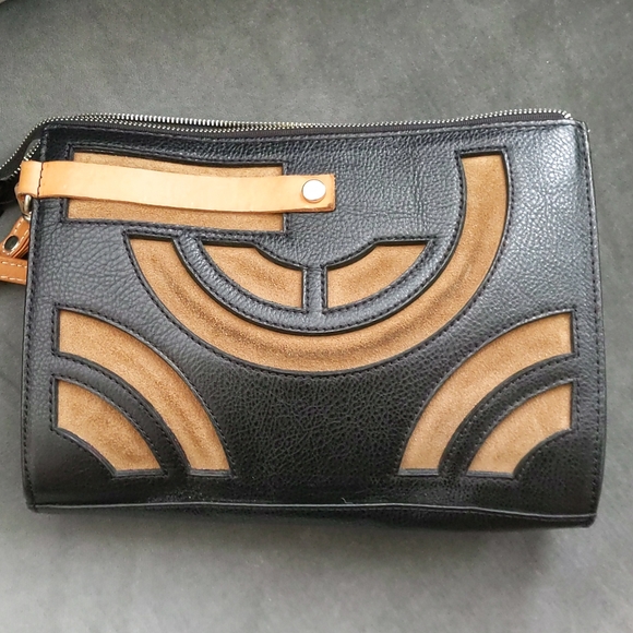 👜 Unique Argentinian leather and suede clutch/shoulder/crossbody bag - Picture 2 of 6